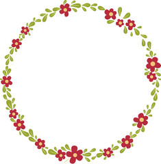 Red flower leaves for decoration on spring seasonal and wedding event.