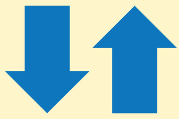 Thick Arrow shape ended arrow illustration.