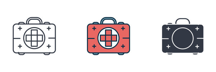 First Aid Kit Icon symbol vector illustration isolated on white background