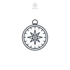 Compass Icon symbol vector illustration isolated on white background