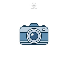 Camera Icon symbol vector illustration isolated on white background