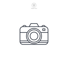 Camera Icon symbol vector illustration isolated on white background