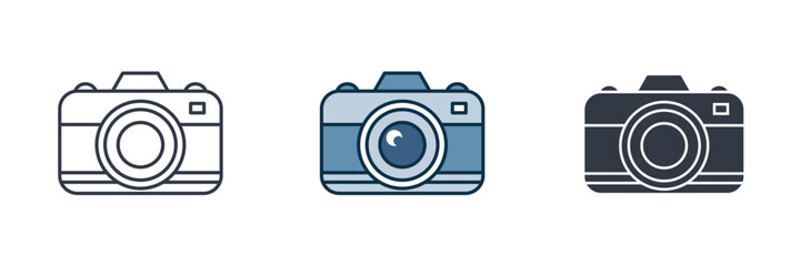 Camera Icon symbol vector illustration isolated on white background