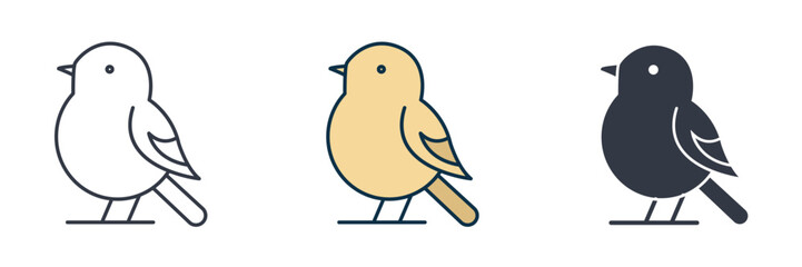 Bird Icon symbol vector illustration isolated on white background
