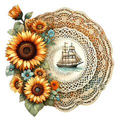 Doily Lace Floral in Summer