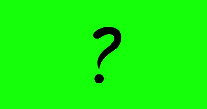 Black swan creates from question mark greenbox. Economy symbol of unpredictable event. Cartoon animation of a question mark transforming into a rare bird. Business explainer training.