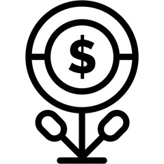 Growth, money, profit, dollar Icon