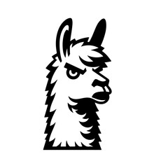 Angry llama Vector Logo © Droj