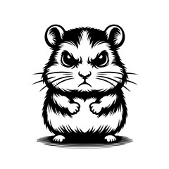 Angry Hamster Vector Logo