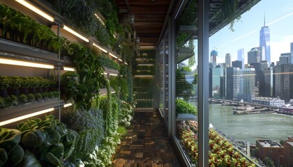 innovative methods of vertical farming and urban agriculture where biotechnological advancements are employed to maximize plant growth in urban settings