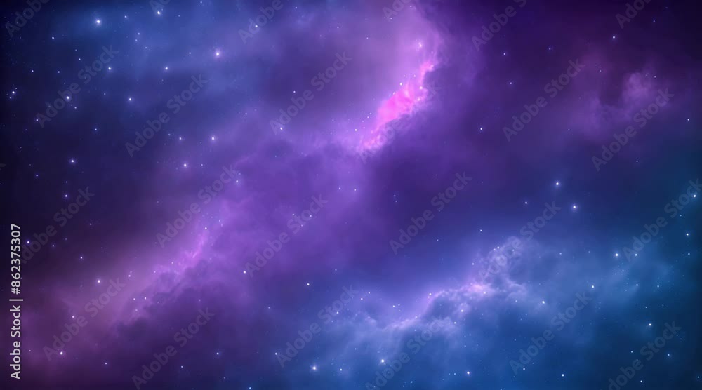 Wall mural nebula clouds colourful travel and star loop. 3d rendering. this clip is a cloud colourful with star