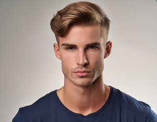 Fototapeta premium Studio Portrait of Young Handsome Man