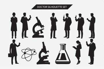 A collection of Silhouette including doctor set.