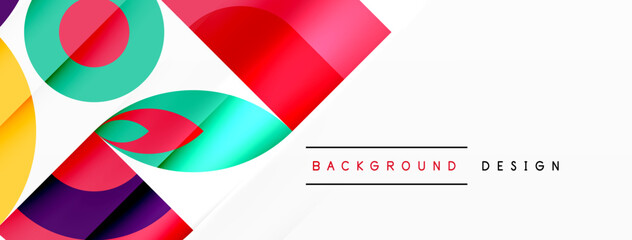 Circles and petals. Geometric beautiful abstract minimal template for Wallpaper, Banner, Background, Card, Book Illustration, landing page