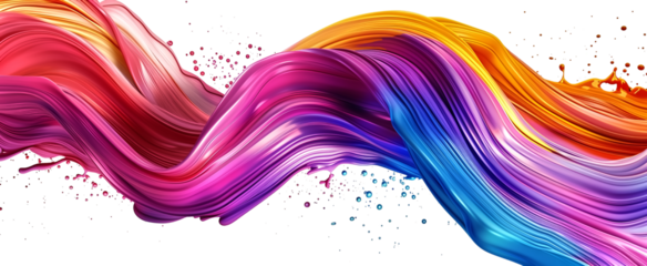 Color brush paint ribbon stroke swirl abstract splash background