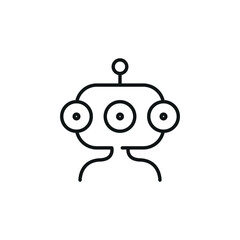 Alien Monster icon. Simple Alien Monster icon for social media, app, and web design. Vector illustration.