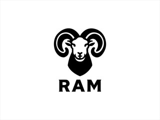 Ram logo design vector and illustration,