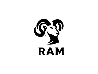 Ram logo design vector and illustration,