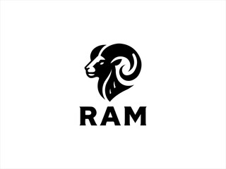 Ram logo design vector and illustration,