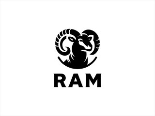 Ram logo design vector and illustration,