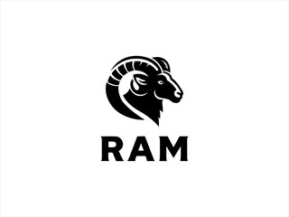 Ram logo design vector and illustration,