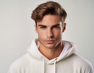 Obraz premium Studio Portrait of Young Handsome Man