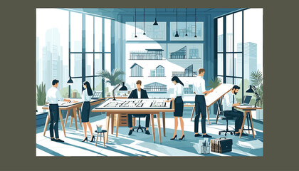 Concept vector illustration of business situation.