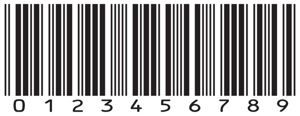  Barcode icon. Barcode icon vector with numbers. Simple fake bar code. Vector illustration  isolated on white background.EPS 10