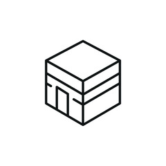 Kaaba icon. Simple Kaaba icon for social media, app, and web design. Vector illustration.