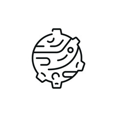 Moon icon. Simple moon icon for social media, app, and web design. Vector illustration.