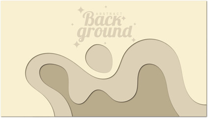 Abstract paper cut shape wave background