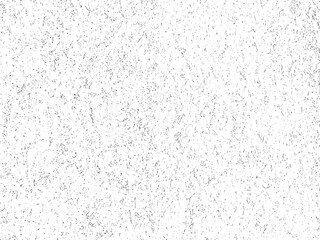 Worn black grunge texture. Dark grainy texture on white background. Dust overlay textured. Grain noise particles. Weathered effect. Torn graininess pattern. Vector illustration, EPS 10.	