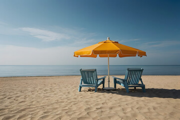 Tropical beach at summer landscape