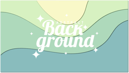 Abstract paper cut shape wave background