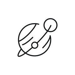 Planet icon. Simple planet icon for social media, app, and web design. Vector illustration.