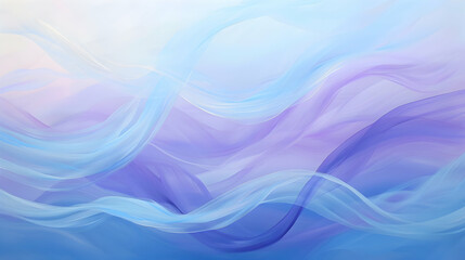 Fototapeta premium Abstract composition with a tranquil wave of sky blue and soft lavender, accented by subtle circular elements
