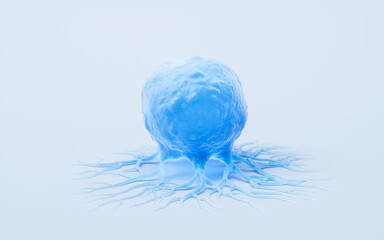 Fototapeta premium Biological cancer cell and disease, 3d rendering.