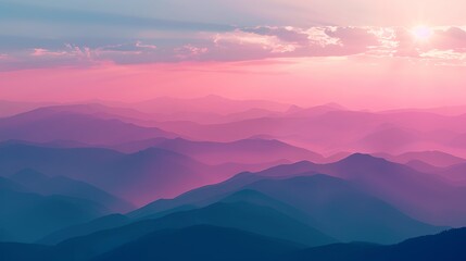 Fototapeta premium sunset in the mountains