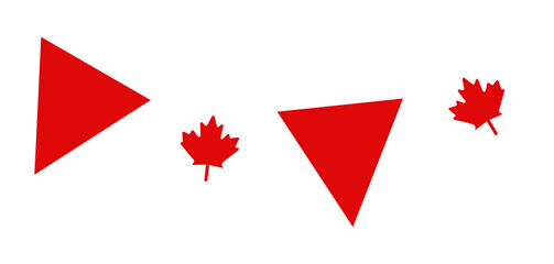 Fototapeta premium Flat illustration of the Canadian flag.