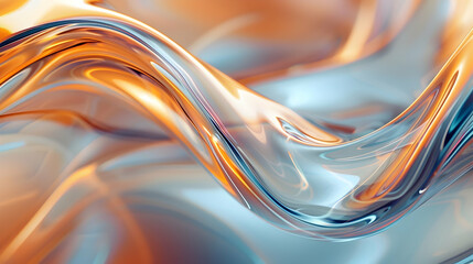 An up-close shot of fluid movement, featuring twisting lines and shapes, on a soft-focus background
