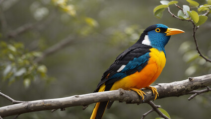 a brightly colored bird