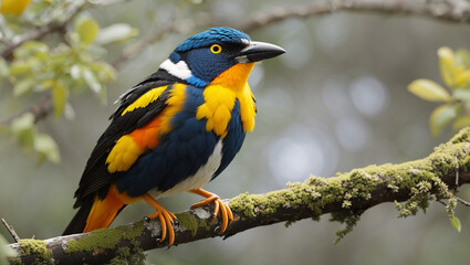 a brightly colored bird