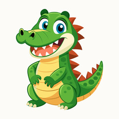 Fototapeta premium A friendly alligator with a big smile