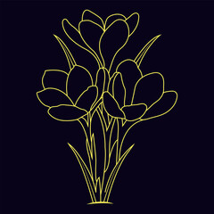 Hand-drawn floral illustration