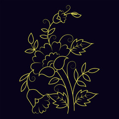 Hand-drawn floral illustration