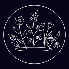 Hand-drawn floral illustration