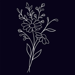 Hand-drawn floral illustration