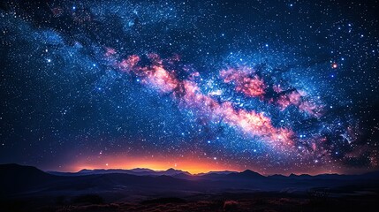 Fototapeta premium Breathtaking Night Sky: Revealing the Universe in a Fresh Light