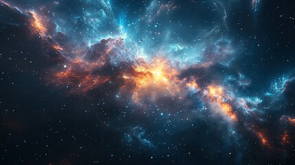 Obraz premium Breathtaking Night Sky: Revealing the Universe in a Fresh Light