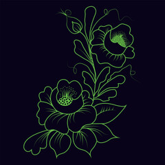 Hand-drawn floral illustration